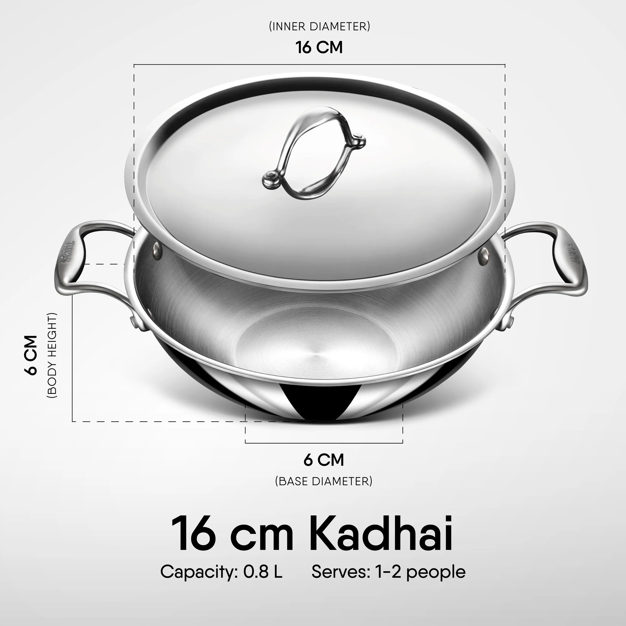 Triply Artisan Stainless Steel Kadhai - Image 6