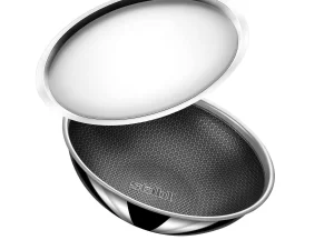 Premium Triply Hybrid Tasla Kadhai with Stainless Steel Lid