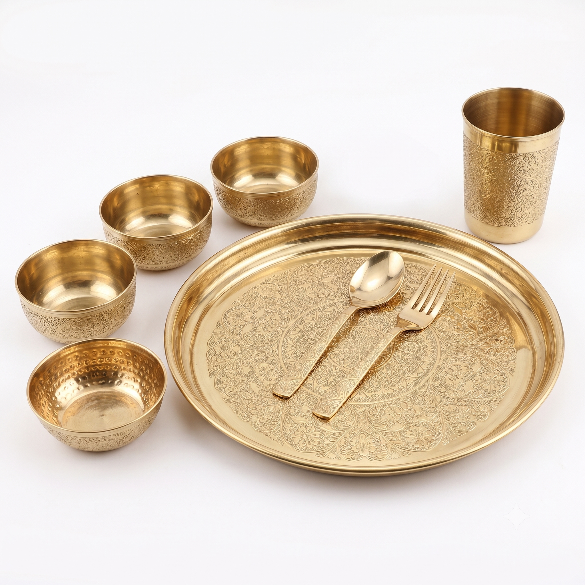Brass Thali set