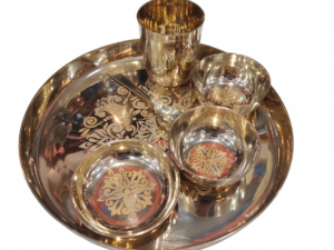 Brass Designer Thali Set
